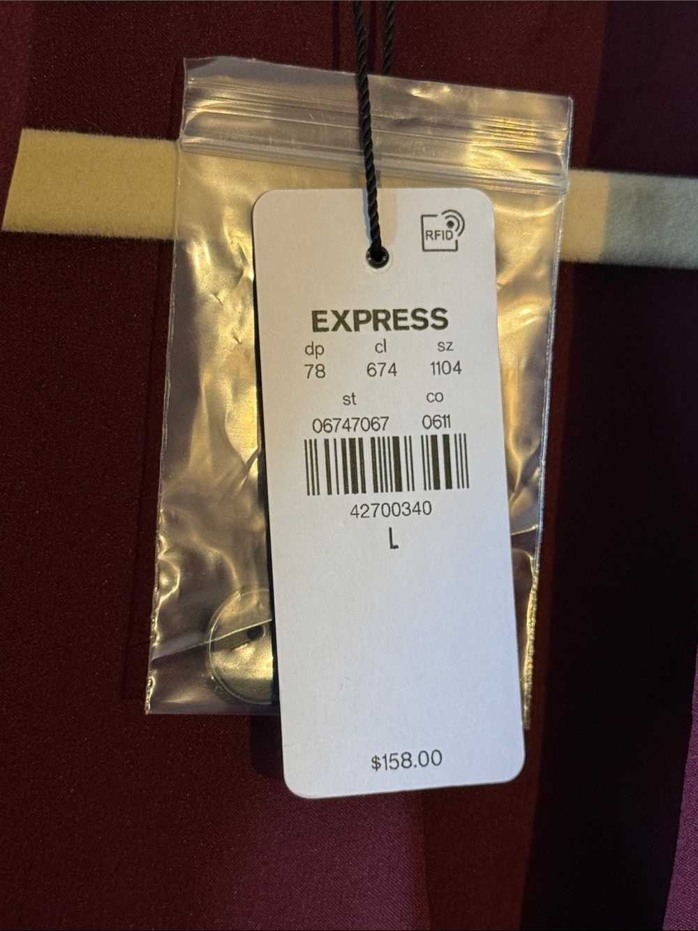 Express Women's Wine Single-Button Blazer - Picture 7 of 8